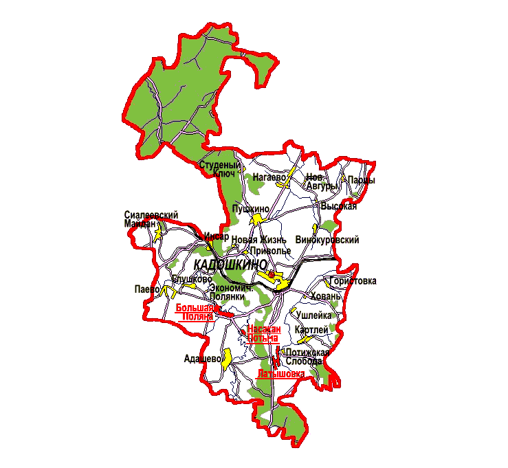 Кадошкинский район мордовия карта